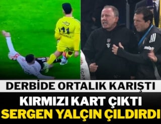 Im Derby brach das Chaos aus! Sergen Yalçın rastete aus.