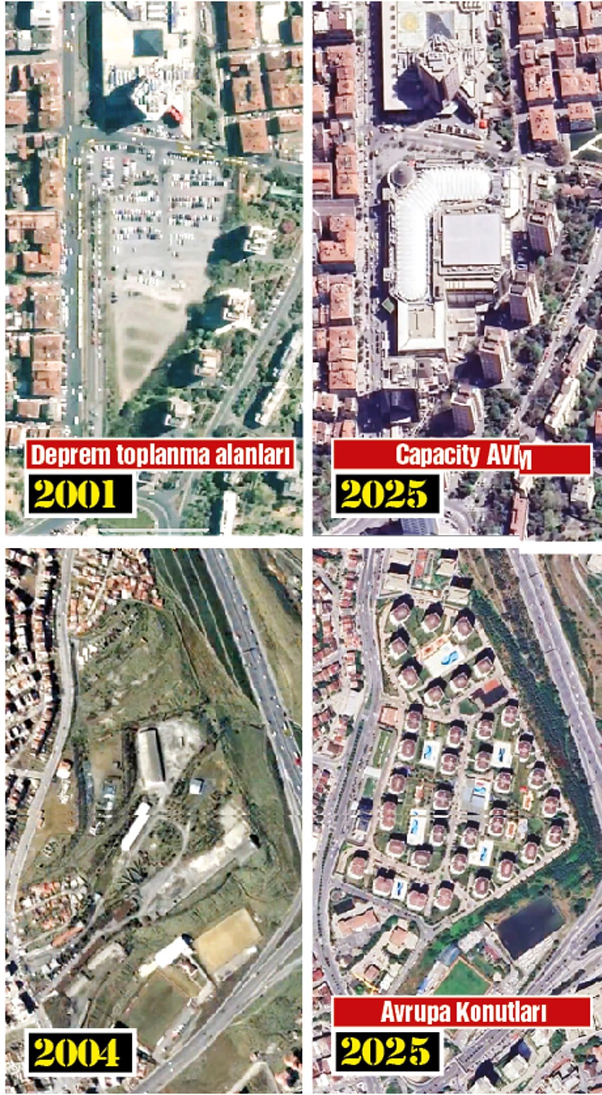 Deprem toplanma alanı görüntüsü