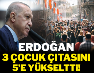 Эрдоган повышает планку с 3 до 5 детей!