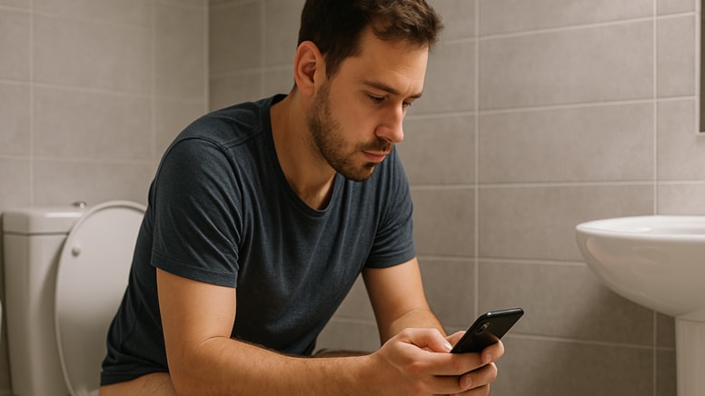 Telefonla tuvalete girenler yandı - Sözcü