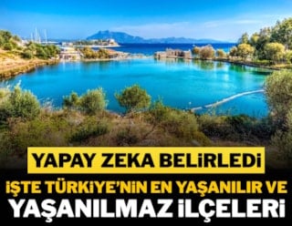Yapay zeka Türkiye'nin en yaşanılır ve yaşanılmaz ilçelerini seçti