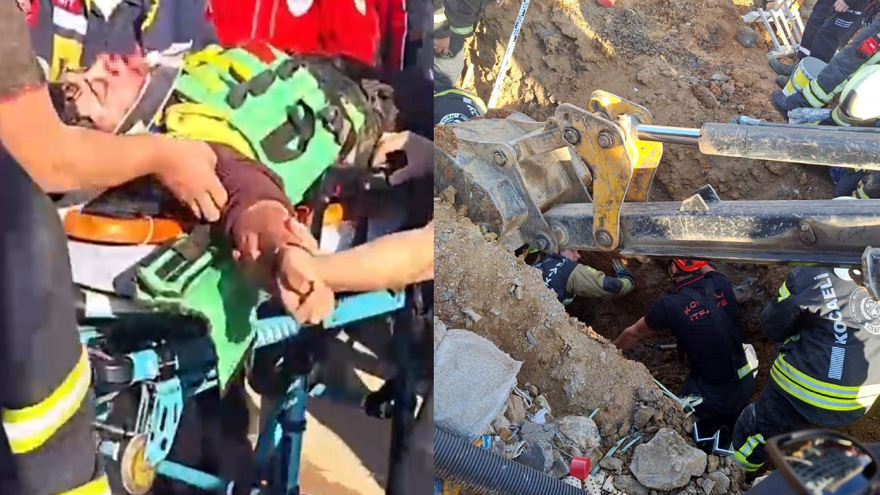 Kocaeli'de felaket: İnşaat kazısı sırasında göçük!
