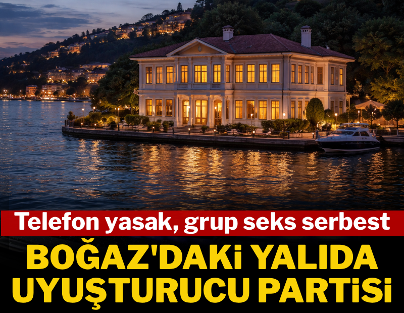 Boğaz'daki yalıda uyuşturucu partisi: Telefon yasak, grup seks serbest