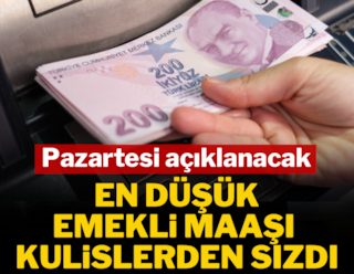 Pazartesi açıklanacak en düşük emekli maaşı kulislerden sızdı