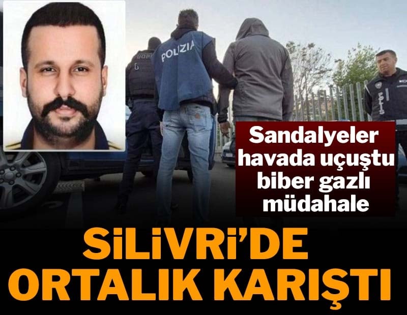 Silivri'de ortalık karıştı: Sandalyeler havada uçuştu, biber gazlı müdahale