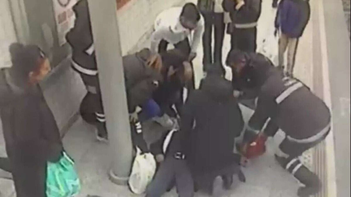 İzmir'de tren istasyonunda korku dolu anlar! Yolcunun kalbi durdu