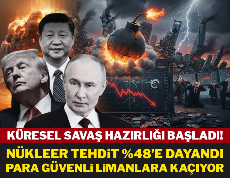 Küresel savaş hazırlığı gündemde! Savaş riski %30, nükleer tehdit %48: Para güvenli limanlara kaçıyor