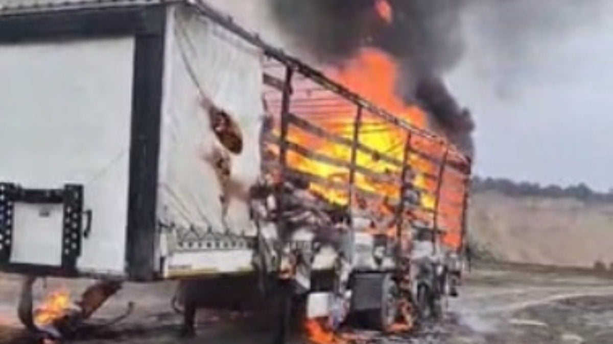 Kağıt yüklü TIR'ın dorsesi küle döndü