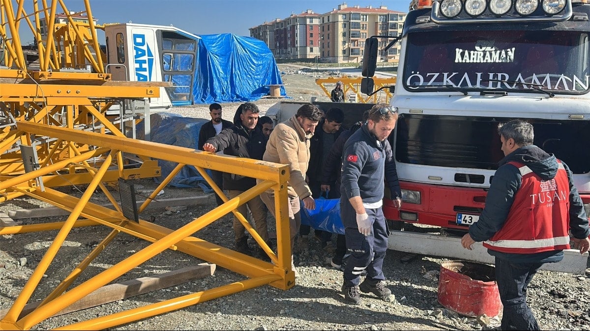 Kütahya'da vinç kazası: 1 yaralı