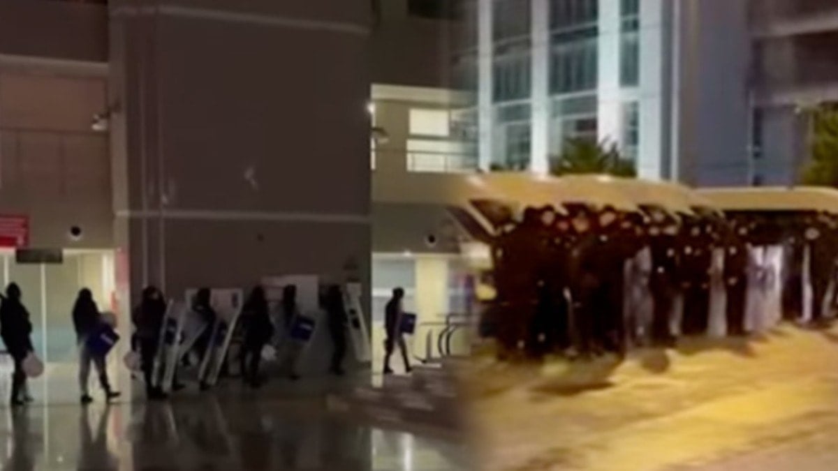 Sadettin Saran adliyeye gelmeden adliye TOMA ve çevik kuvvetle kapatıldı