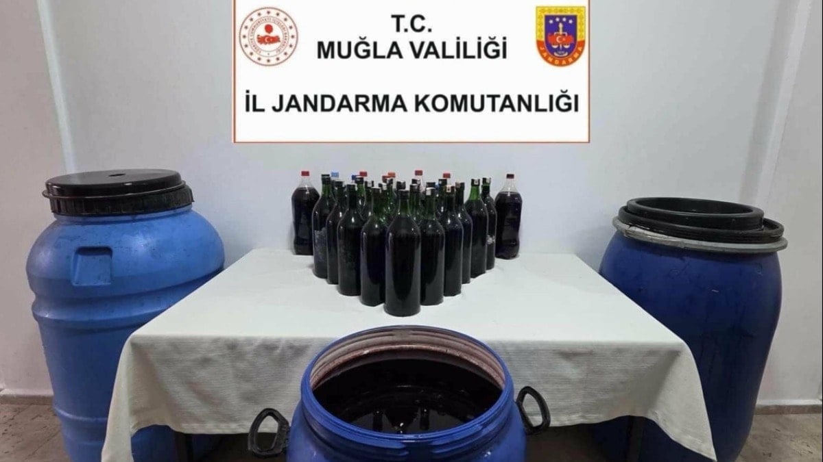 Muğla’da 1 ton sahte içki ele geçirildi