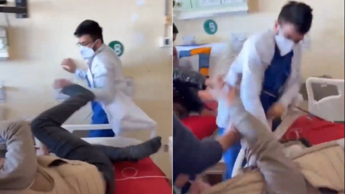 Sinir krizi geçiren doktor, hasta öğretmeni tekme tokat dövdü