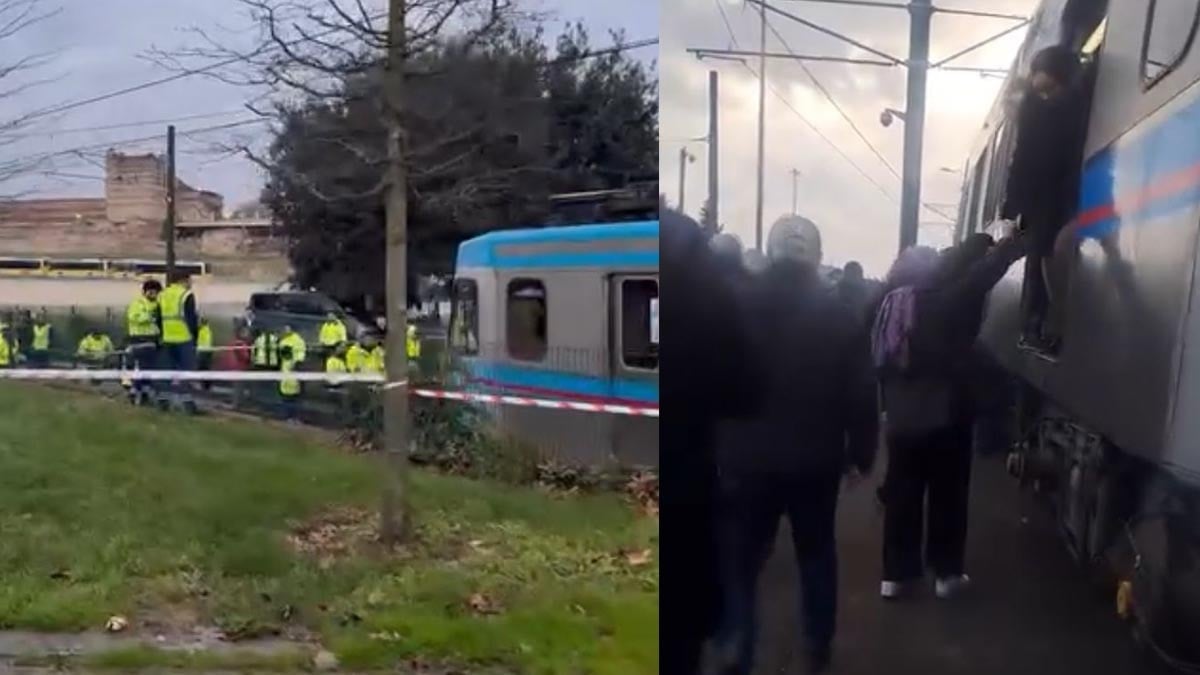 Topkapı’da tramvay raydan çıktı