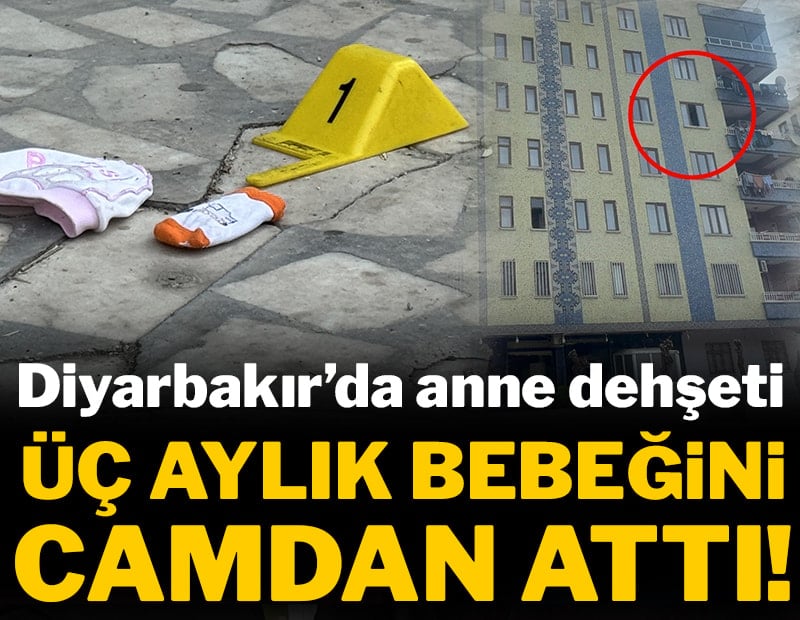 Anne dehşeti: Üç aylık bebeğini pencereden attı!