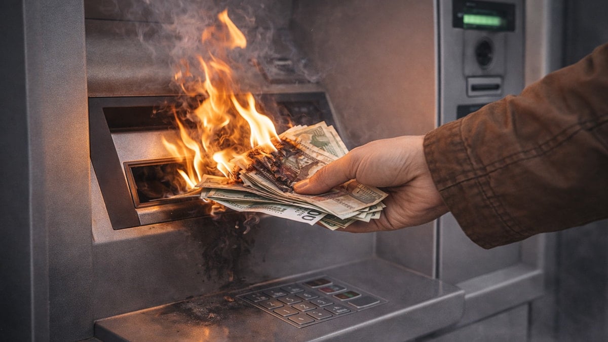 Bankaya para yatırırken bir anda tutuştu: İşte nedeni
