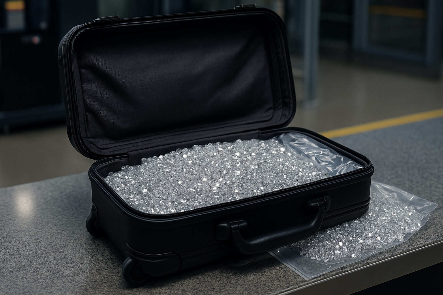 Havalimanında yolcunun el bagajının içinden 11 bin elmas çıktı!