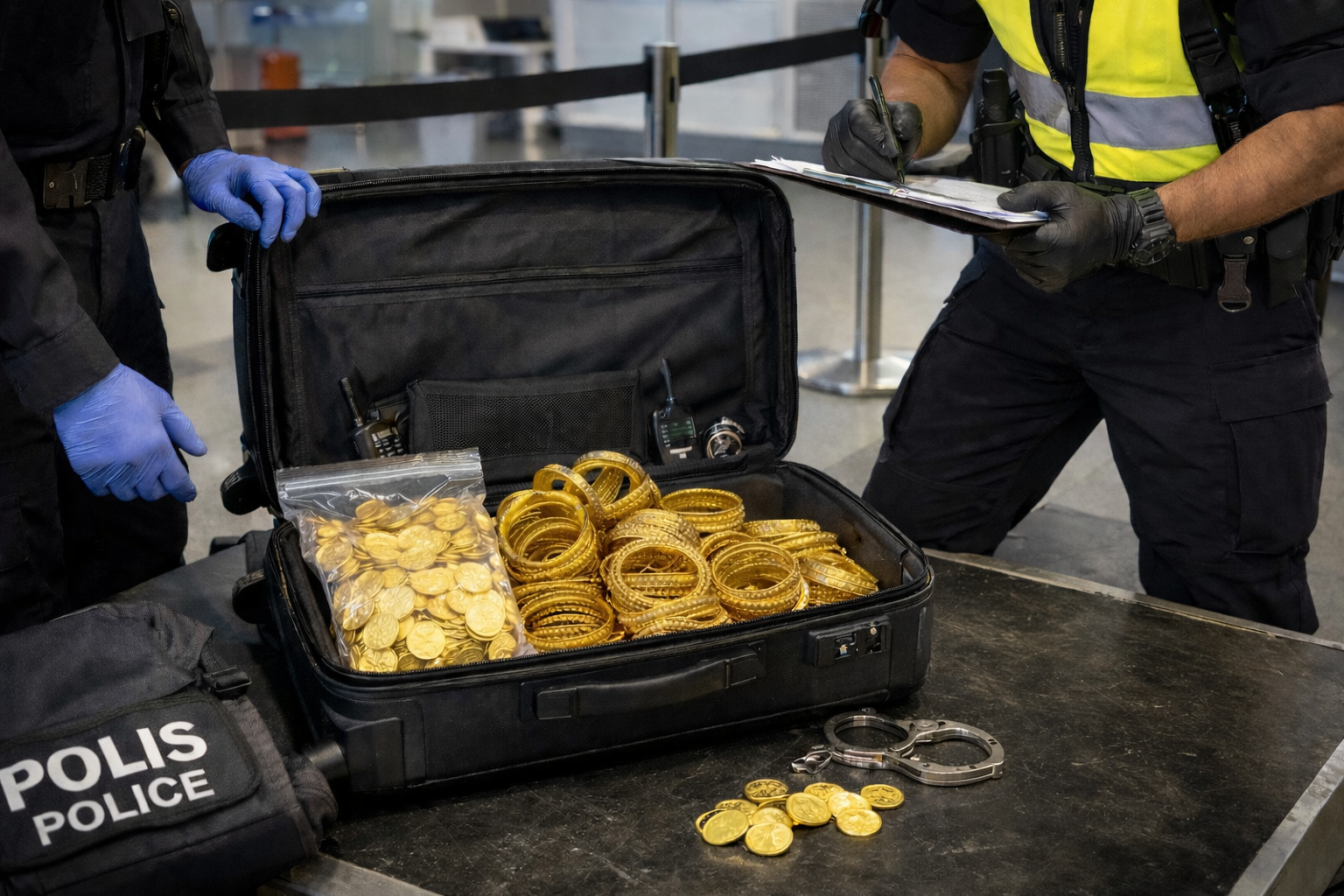 Türkiye'den dönen gurbetçi kadının bavulundan çıkan altınlara devlet el koydu