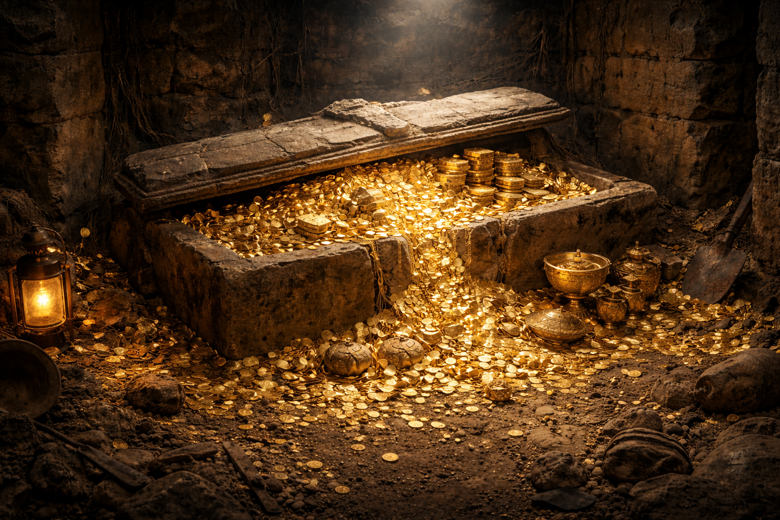 Mezarın içinden 90 milyon dolarlık altın çıktı 