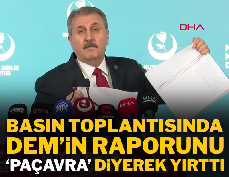 Küçük ortak DEM'in raporunu 'paçavra' diyerek yırttı! 