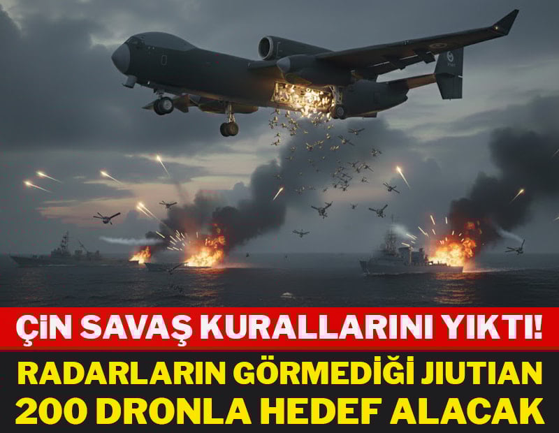 Çin savaş kurallarını yıktı! Radarların görmediği Jiutian, 200 dron ile hedef alacak!