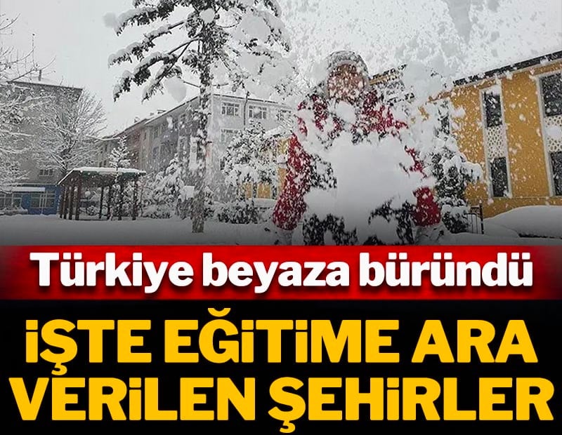 Türkiye beyaza büründü! İşte eğitime ara verilen iller