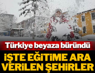 Türkiye beyaza büründü! İşte eğitime ara verilen iller