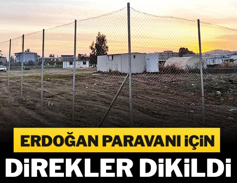 Erdoğan görmesin diye konteyner kente perde