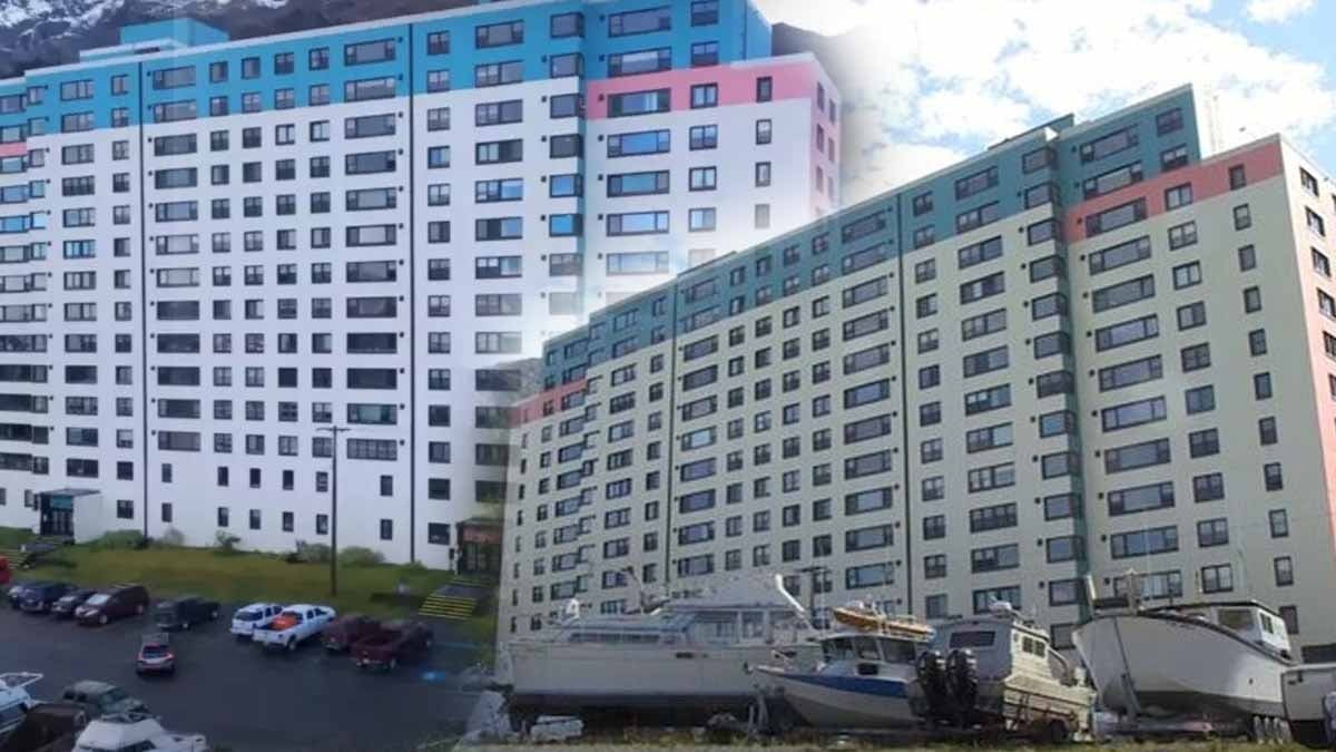 Tüm şehir 196 dairelik bir binada yaşıyor