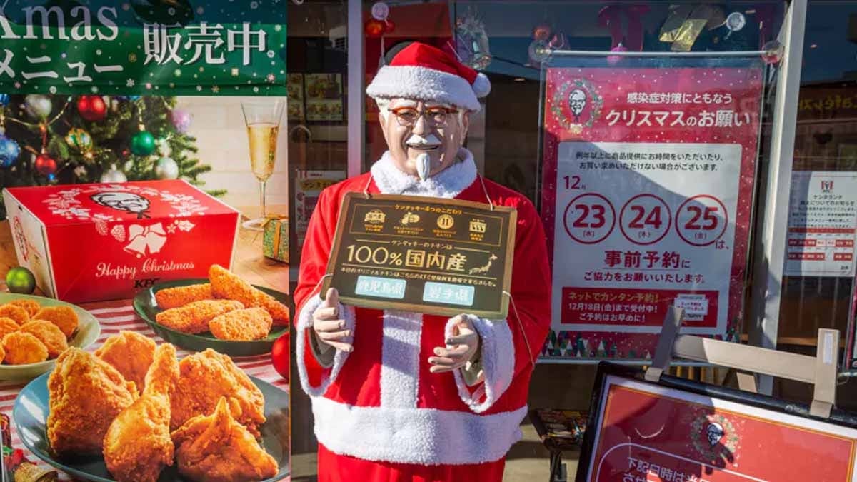 Milyonlarca Japon 55 yıldır Noel'de KFC kızarmış tavuk yiyor! İşte nedeni...