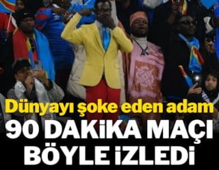 Afrika Kupası'nda Kongolu taraftar viral oldu