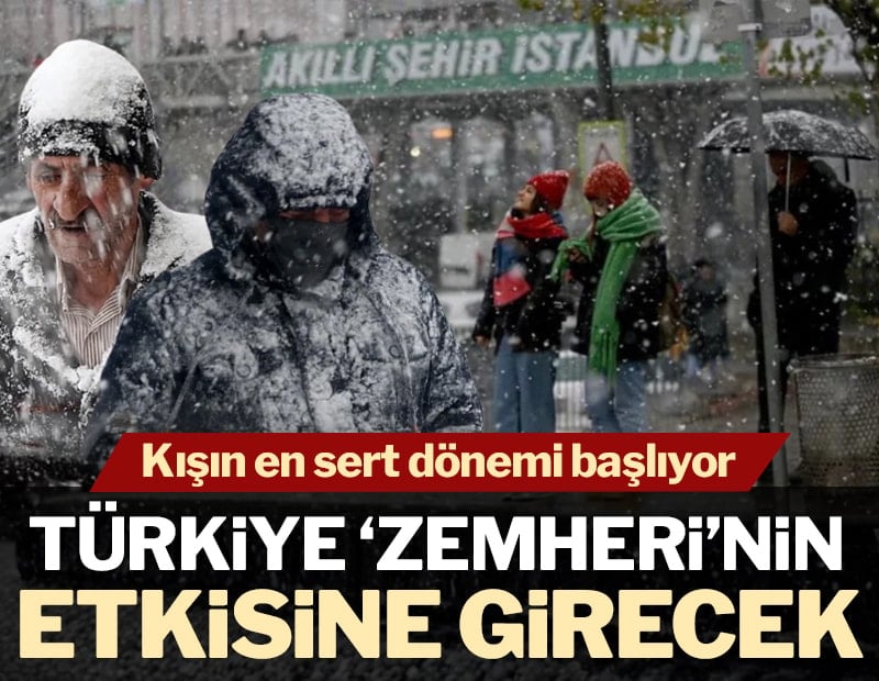 Kışın en sert dönemi başlıyor! 'Zemheri' Türkiye'yi günlerce etkisi altına alacak