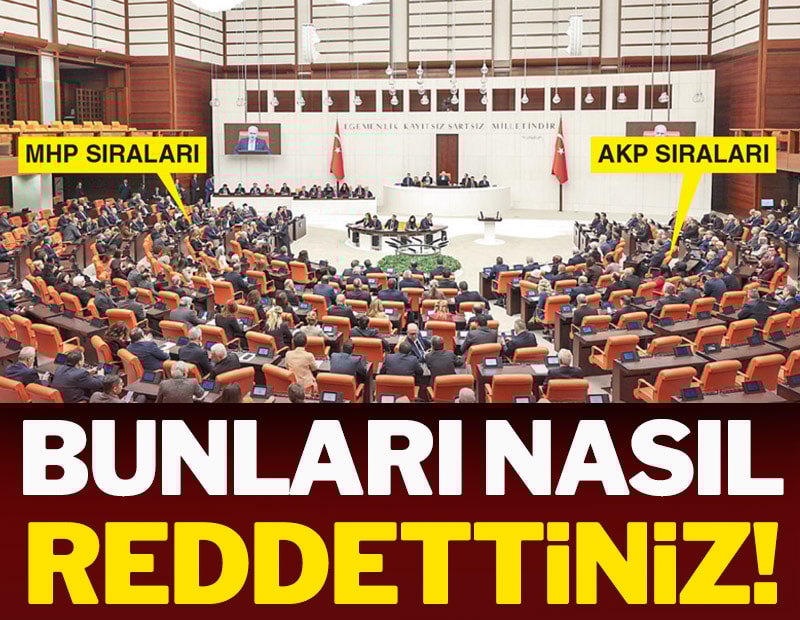 Cumhur'un elleri ret için kalktı