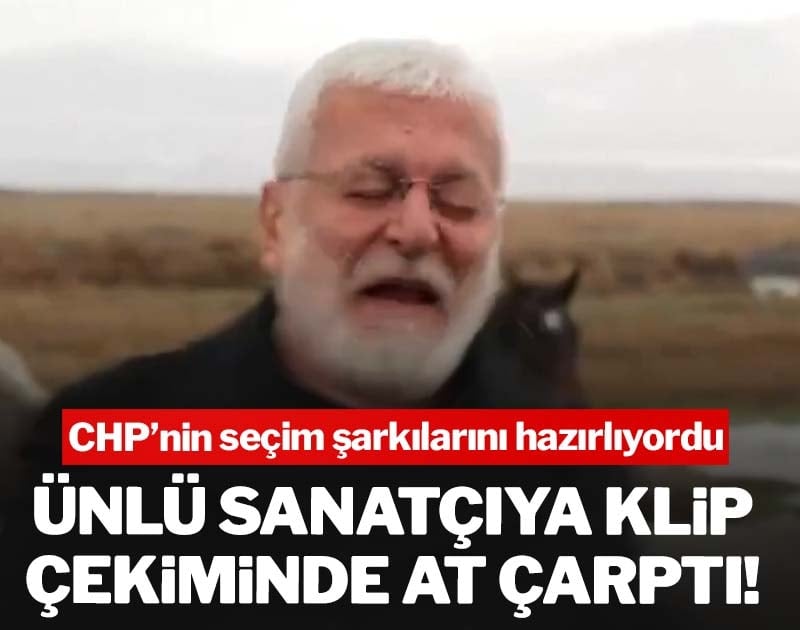 Ünlü sanatçı Onur Akın'a klip çekiminde at çarptı