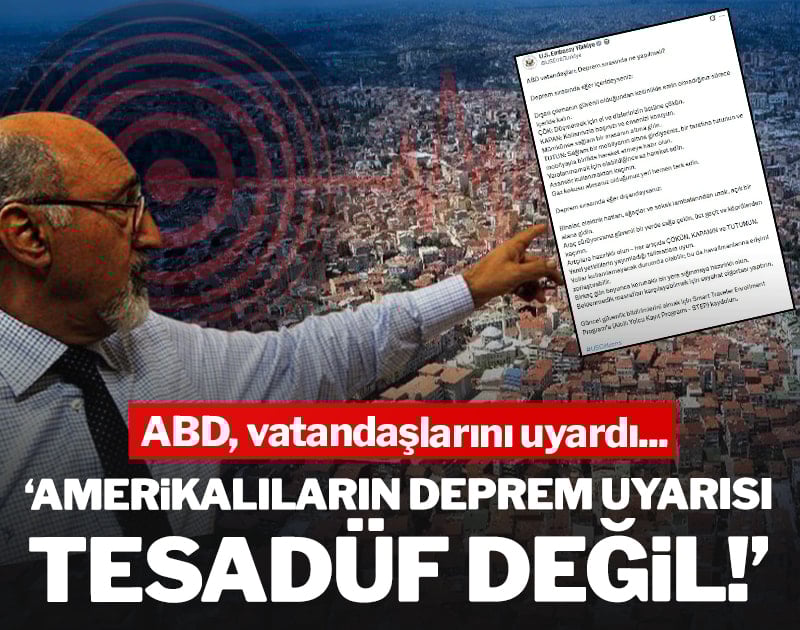 Prof. Bektaş: 'Amerikalıların deprem uyarısı tesadüf değil'