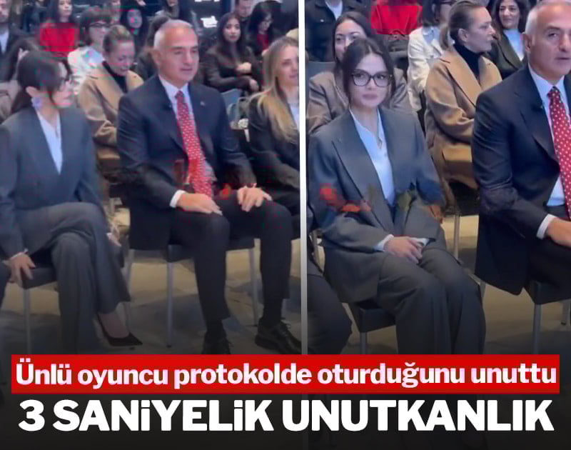 Uzak Şehir'in Alya'sı protokolde oturduğunu unuttu: 3 saniyelik unutkanlık