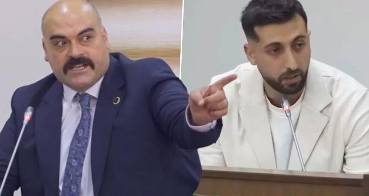 Belediye meclisinde gergin anlar! MHP'li Grup Başkanvekili, CHP'li üyenin üzerine yürüdü