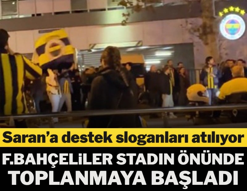 Fenerbahçe taraftarları Sadettin Saran'a destek için toplandı