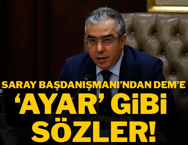 Saray Başdanışmanı'ndan DEM'e 'ayar' gibi sözler