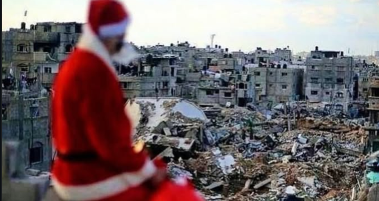 Baba Calan Saksafon çalan Noel Baba Gazze'li çocuklara hediye dağıttı - Sözcü
