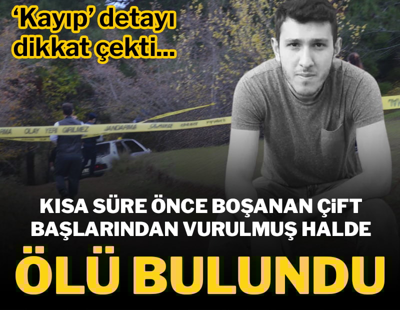 Kısa süre önce boşanan çift başlarından vurulmuş halde ölü bulundu