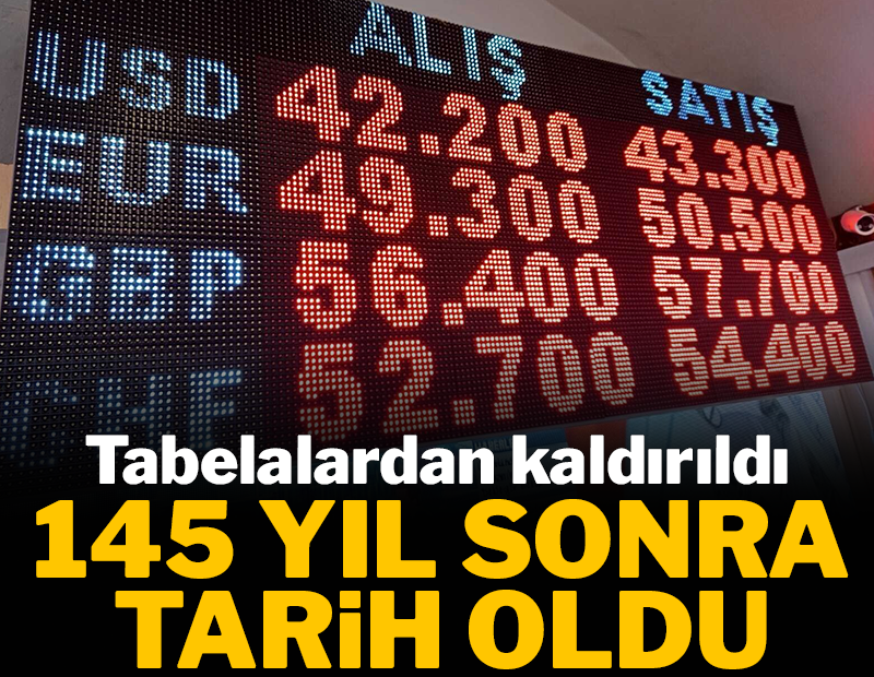 145 yıl sonra tarih oldu! Döviz büroları tabelalardan kaldırdı