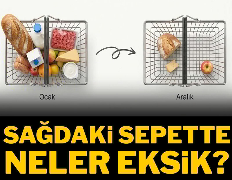 Asgari ücretlinin alım gücü yok oldu! Sağdaki sepette neler eksik?