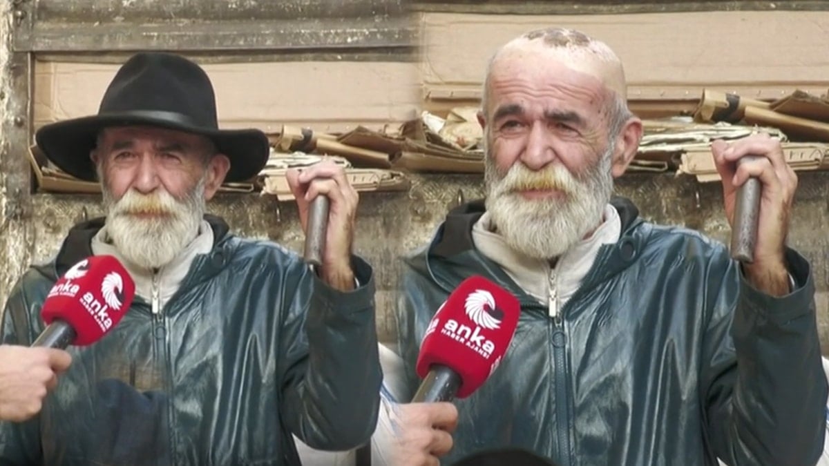 70 yaşındaki cilt kanseri 'Tahsin Dayı' günde 250 liraya çöplerden kağıt topluyor