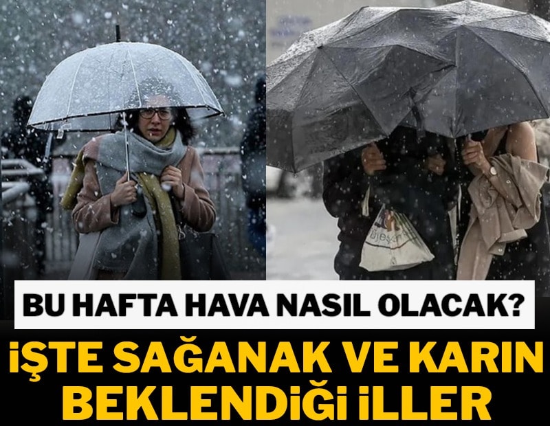 Bu hafta hava nasıl olacak? İşte sağanak ve karın beklendiği iller...