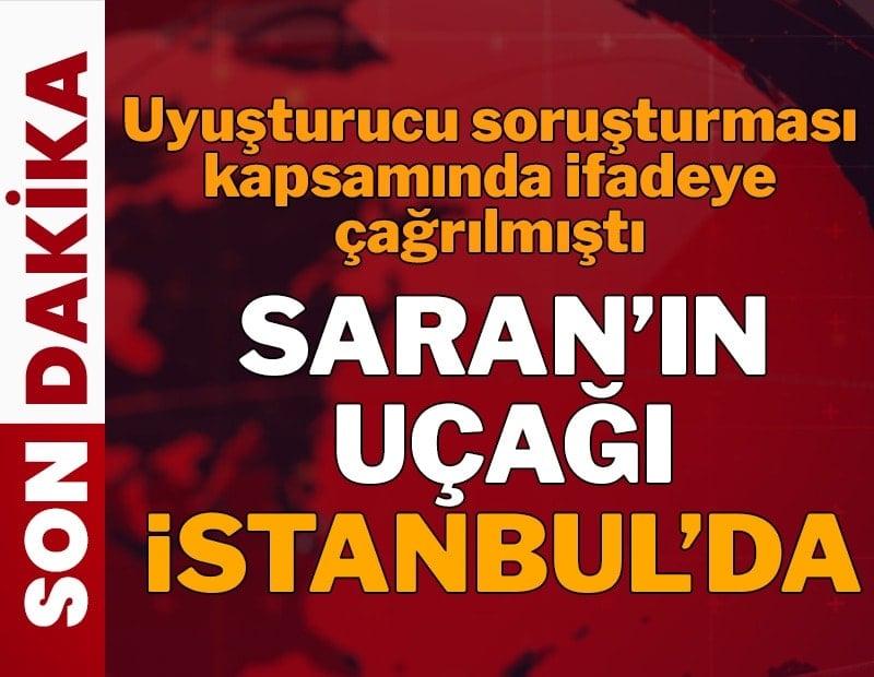 Sadettin Saran'ın uçağı Türkiye'ye iniş yaptı