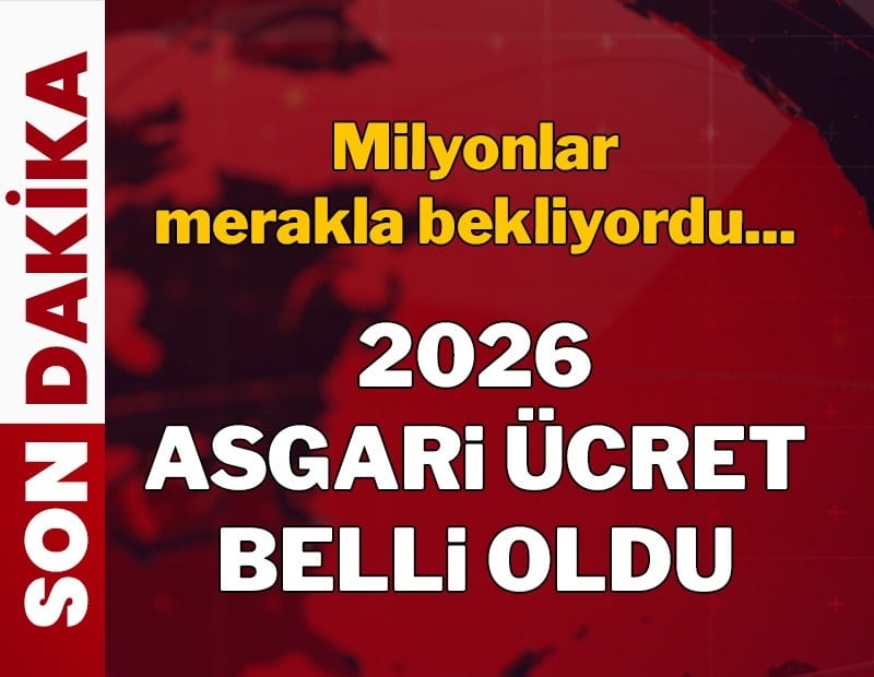 2026 asgari ücret belli oldu