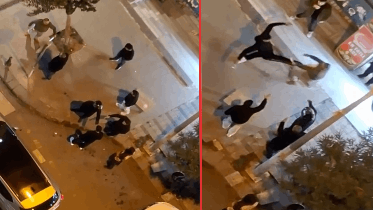 Kağıthane’de bıçaklı kavga: Tehlike anları kamerada