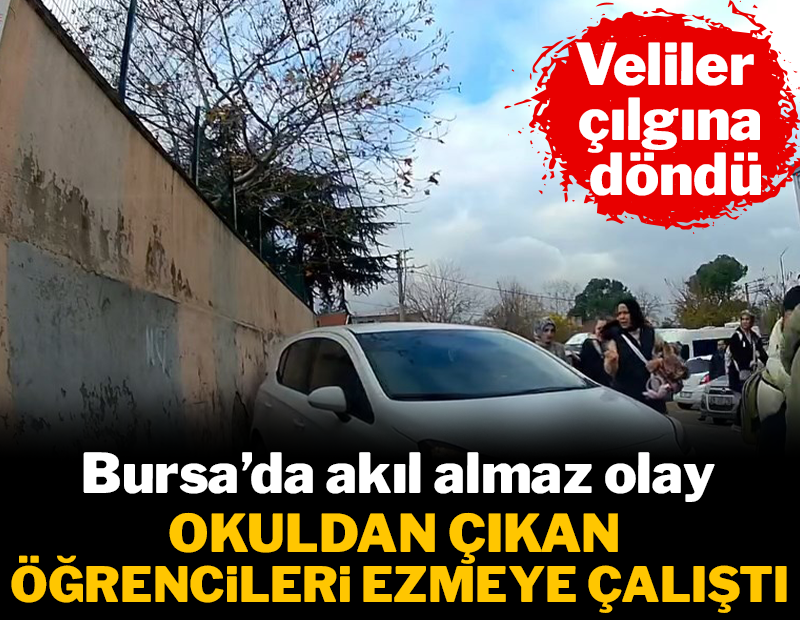 Arabayı okuldan çıkan öğrencilerin üzerine sürdü!