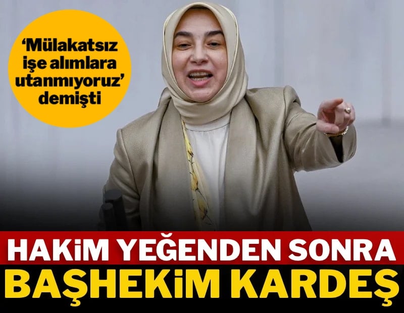 Hakim yeğenden sonra başhekim kardeş