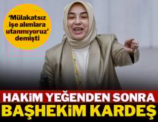 Hakim yeğenden sonra başhekim kardeş